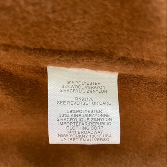 HOUSE OF HARLOW 1960 Wool Blend Coat with Scarf Nutmeg Womens LARGE Shawl combo - Picture 13 of 14